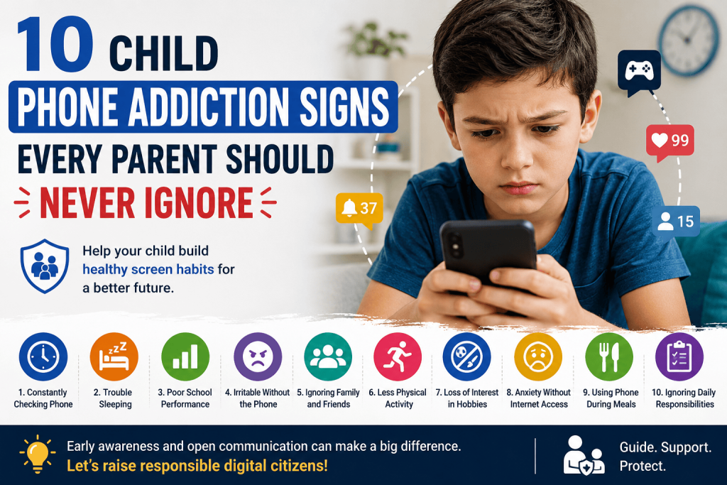 Child Phone Addiction Signs