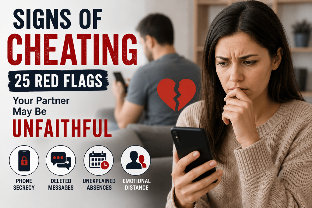signs of cheating and relationship red flags involving a partner's phone